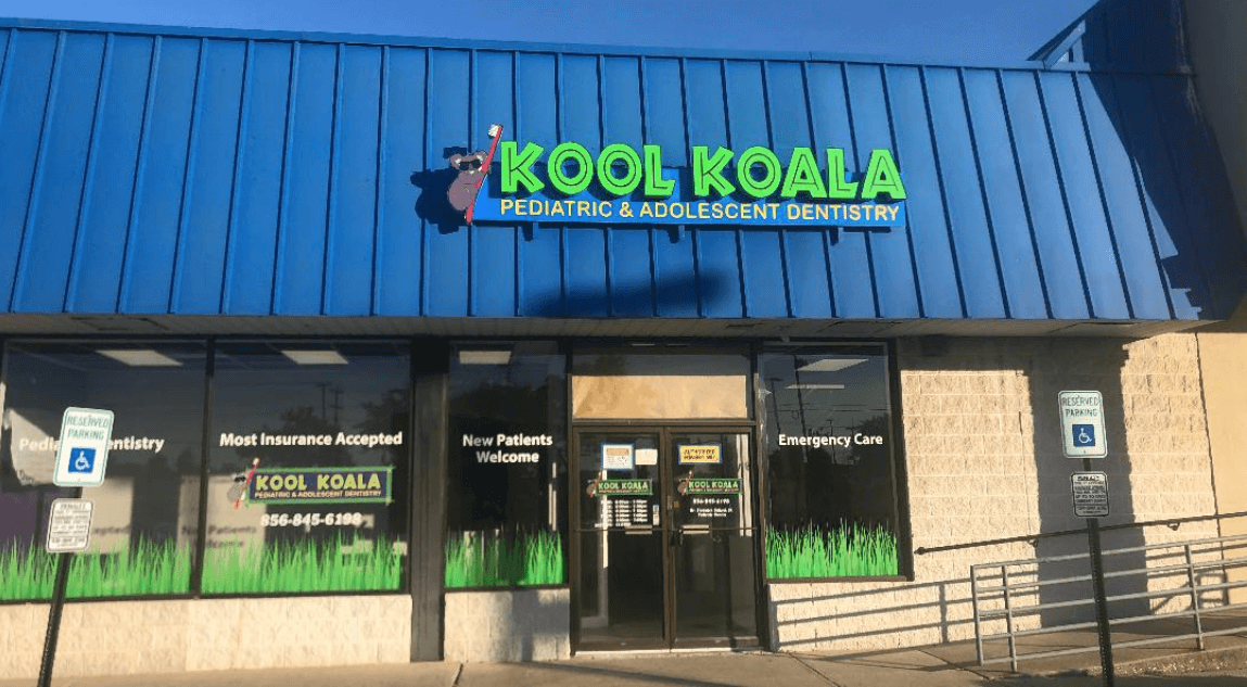 Outside view of the Kool Koala pediatric dental office in Deptford