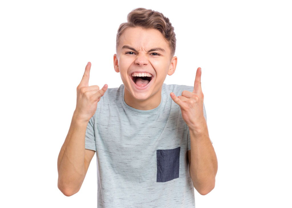 Adolescent boy with a perfect smile